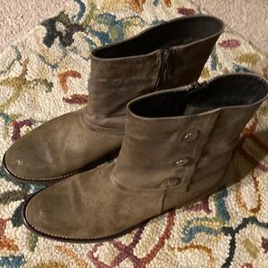 Distressed leather boot